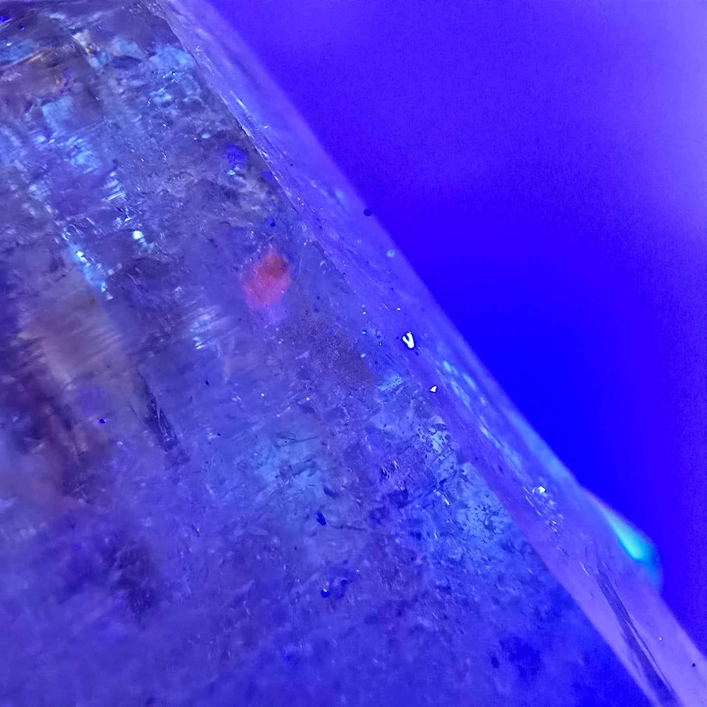Sceptre d'améthyste squelette Enhydro DT UV Calcite 2x Bubble Valentine Pocket Namibie 99*35*31mm