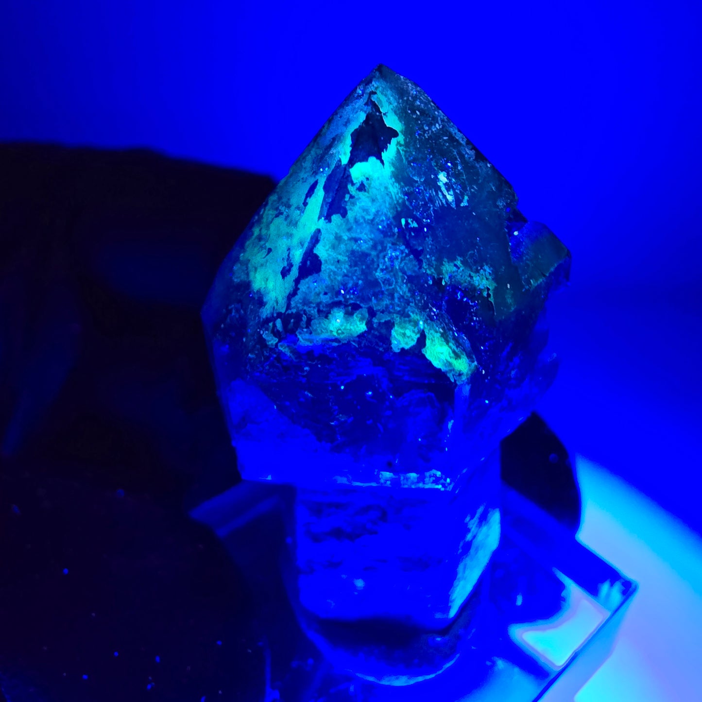 Schöne Phantom Rauchquarz Zepter Hyalit Spitze Erongo, Namibia 39*24*15mm