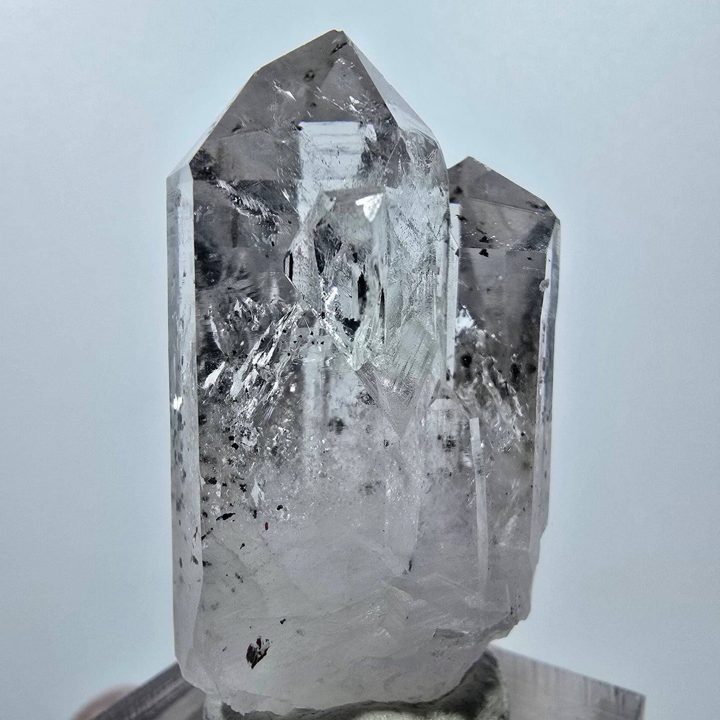 Quartz Harlequin, pointes d'hématite, mine Streep, Goboboseb, Namibie, 39 x 21 x 18 mm