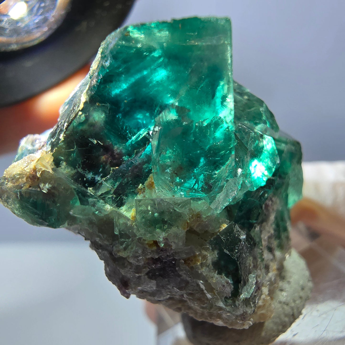 Spécimen de cube de fluorite fantôme, parquet vert Okorusu, Namibie 34 x 37 x 22 mm