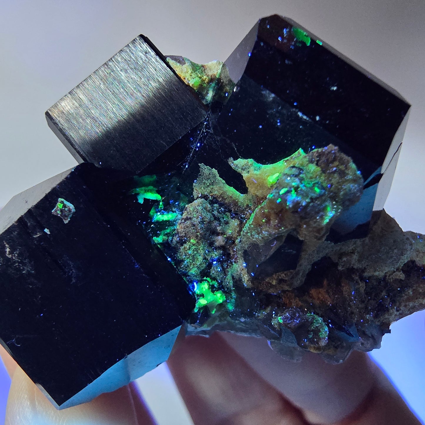 Tourmaline Schörl symétrique, quartz fumé, stade hyalite Erongo Namibie 52*34*20mm