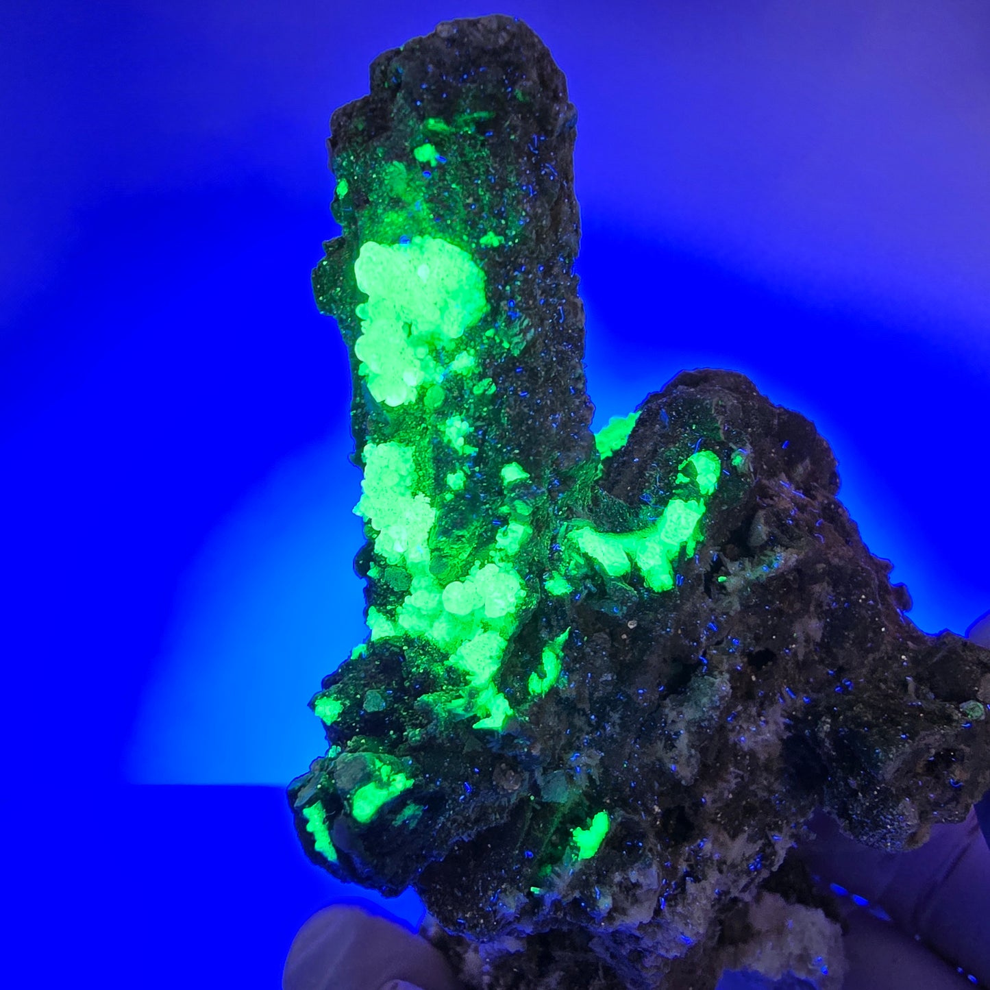 Hyalit Opal, Schörl Turmalin, Orthoklas Muskovit Stufe Erongo, Namibia 90*73*52mm