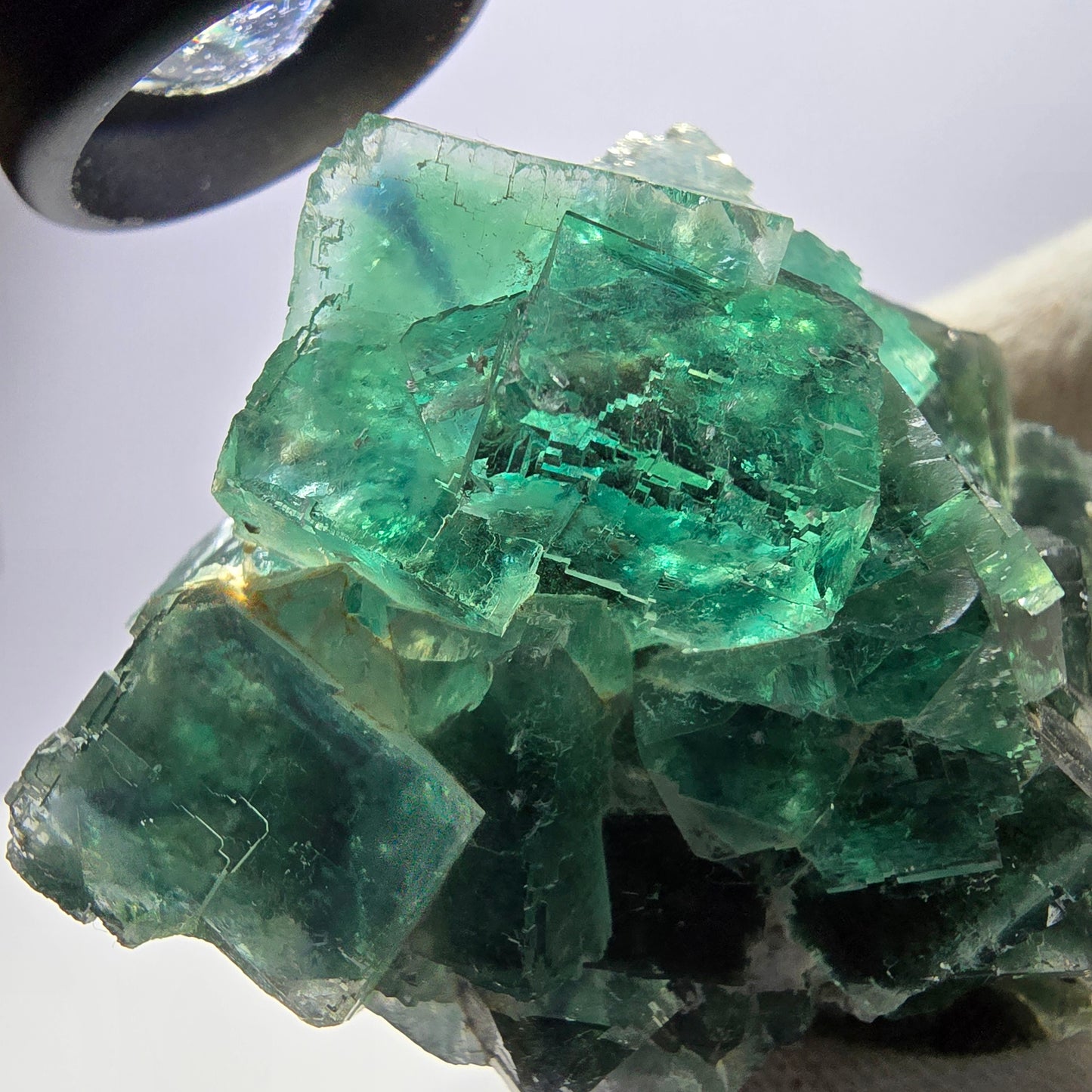 Grand spécimen de cube de fluorite fantôme, parqueté, vert Okorusu, Namibie 101*84*63mm
