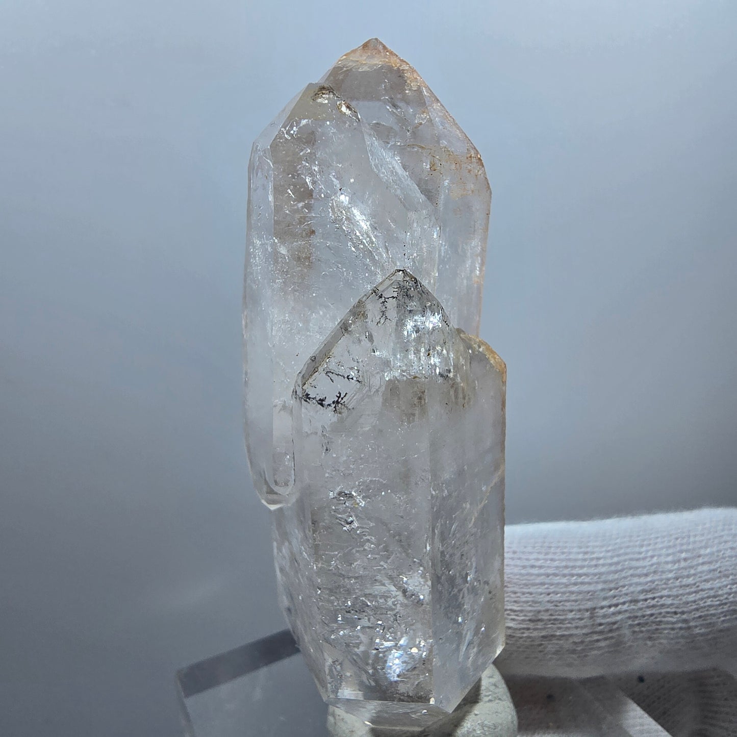 Lemurian Phantom Smoky Quartz DT Scepter Stage Valentine Pocket Goboboseb Namibie 77*28*24mm