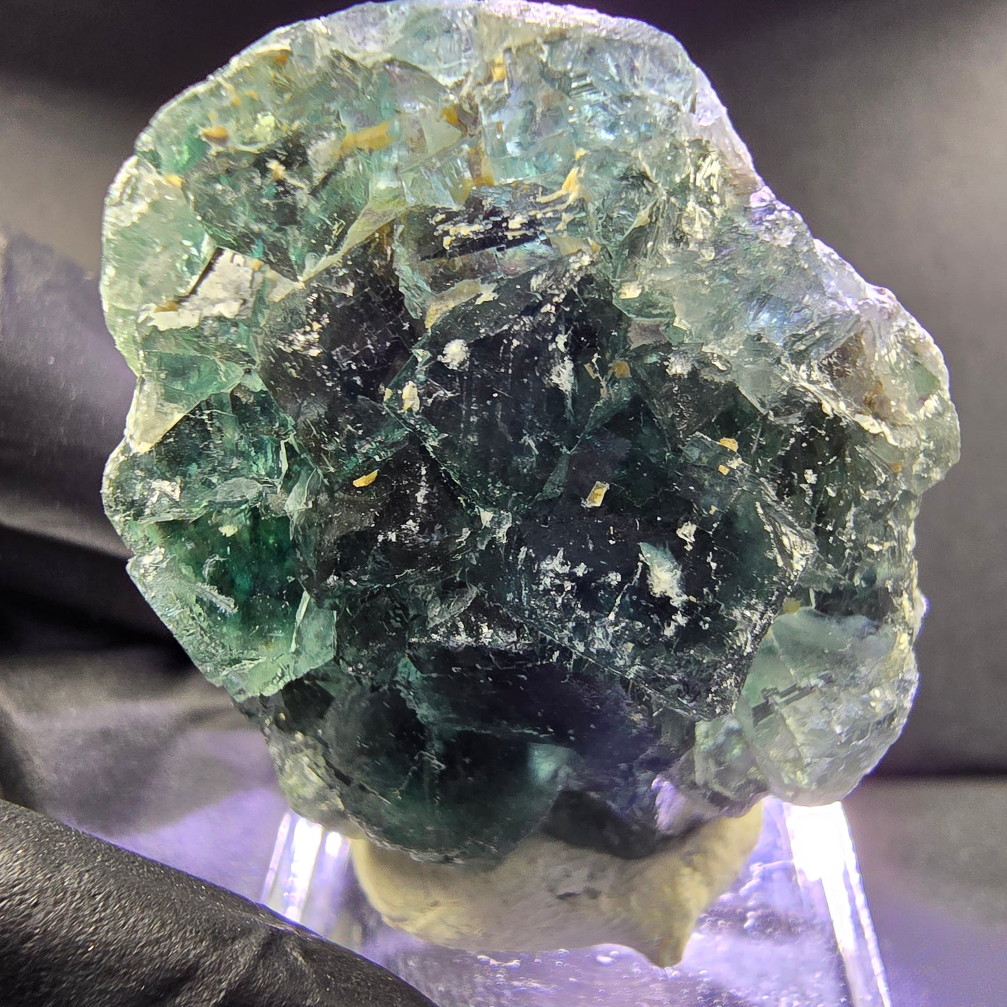 Schöne Phantom Fluorit Würfel Stufe grün 38*34*17mm Okorusu, Namibia Sammlung