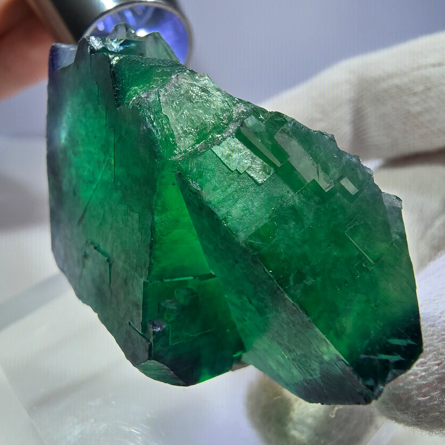 Phantom Fluorit Würfel Stufe parkettiert zonal Okorusu, Namibia 48*32*25mm