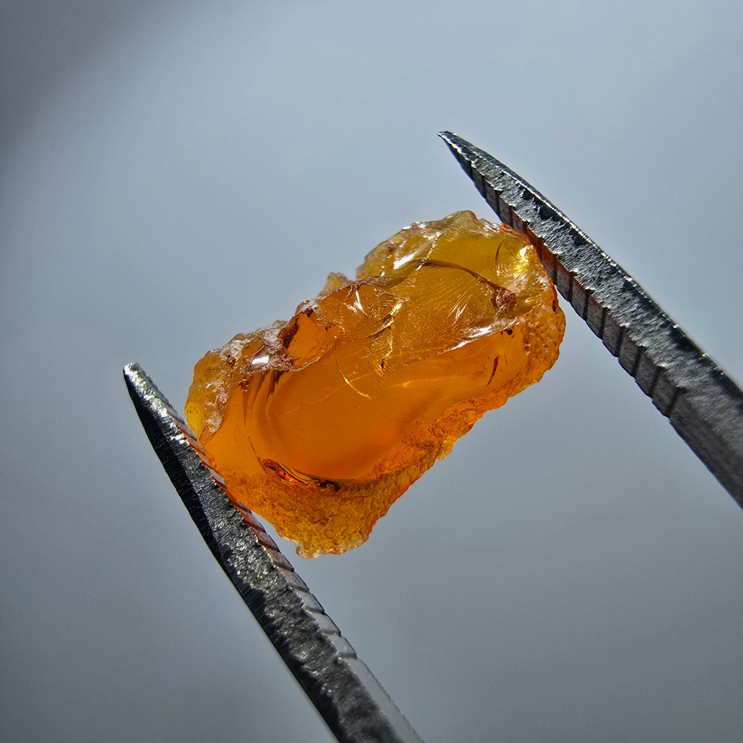 Seltener Feueropal Kristall, rot orange Mexiko 12*8*3mm