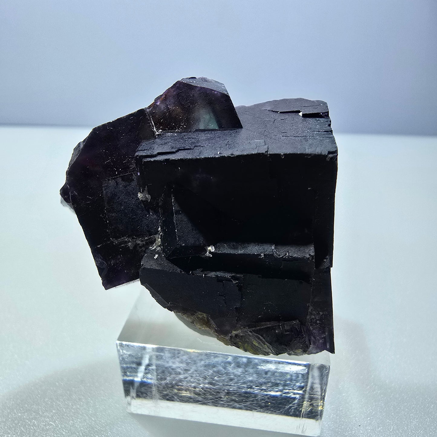Rare Phantom Fluorite Cube Specimen zonal green purple Okorusu, Namibia 39*39*26mm