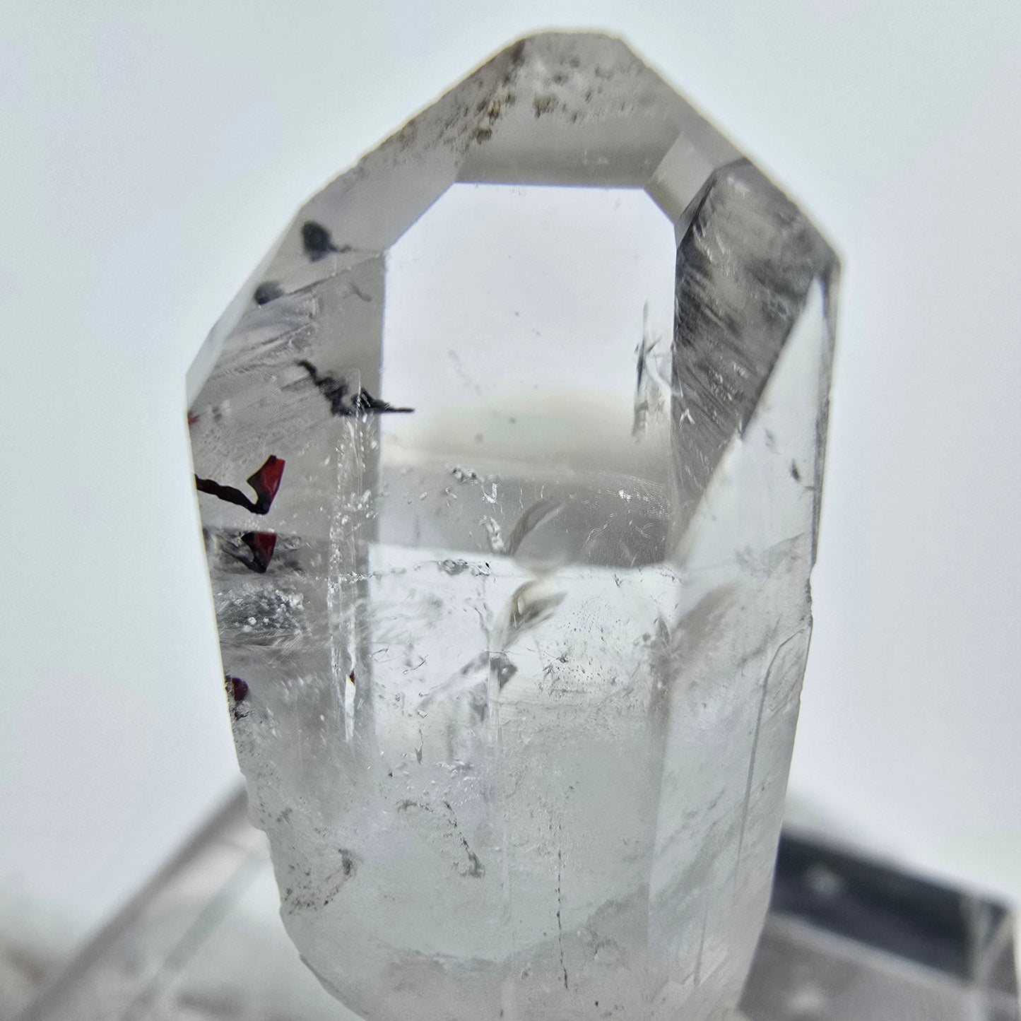 Klarer Harlekin Phantom Quarz Kristall Streep Mine, Goboboseb Namibia 28*12*10mm