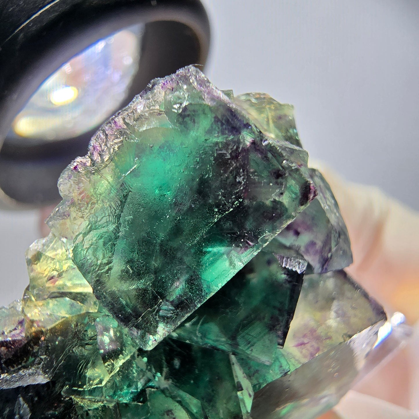 Rare Fluorite Cube Specimen, green purple Okorusu, Namibia 42*25*17mm