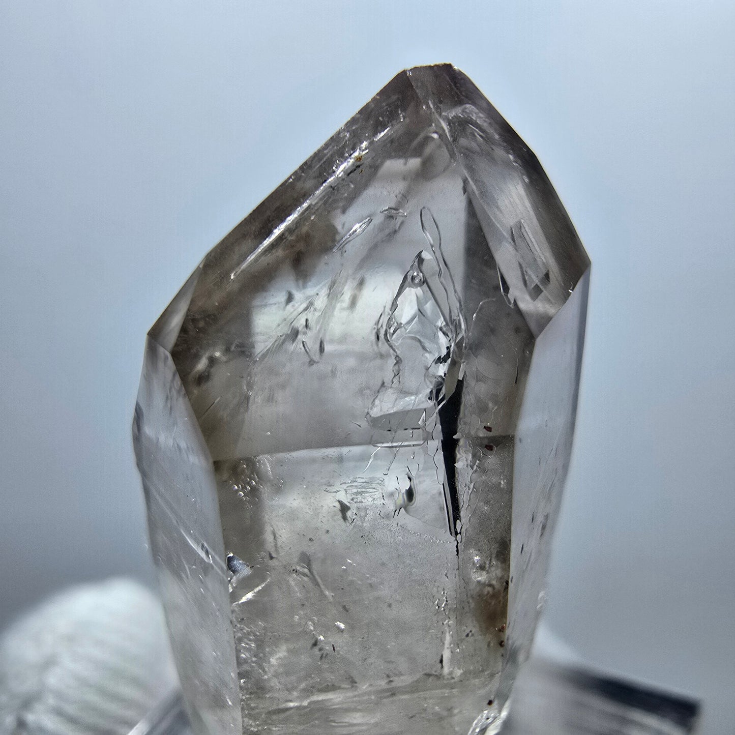Enhydro Phantom Smoky Quartz Scepter, 1x Bubble Goboboseb, Namibia 36*17*16mm