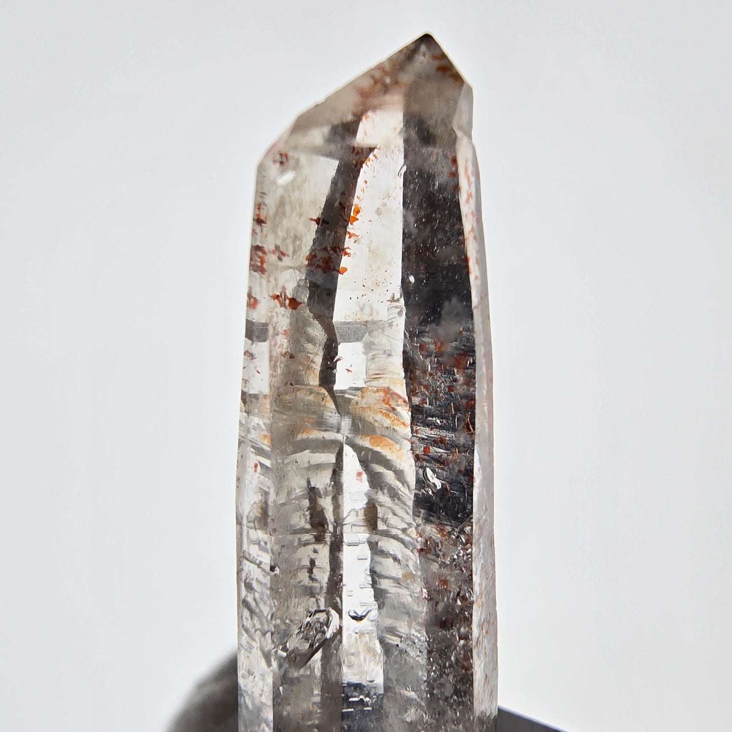 Sceptre Fantôme Harlequin Quartz Fumé Valentine Pocket Goboboseb Namibie 36*12*9mm