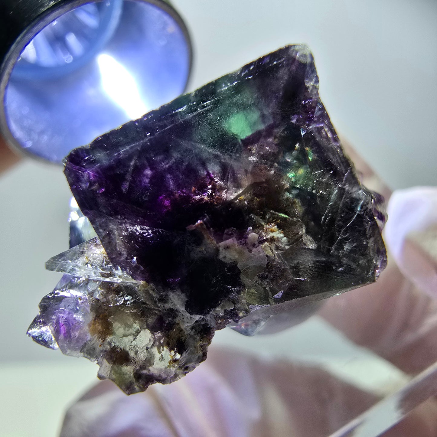 Rare Fluorite Cube Specimen, green purple Okorusu, Namibia 22*21*14mm