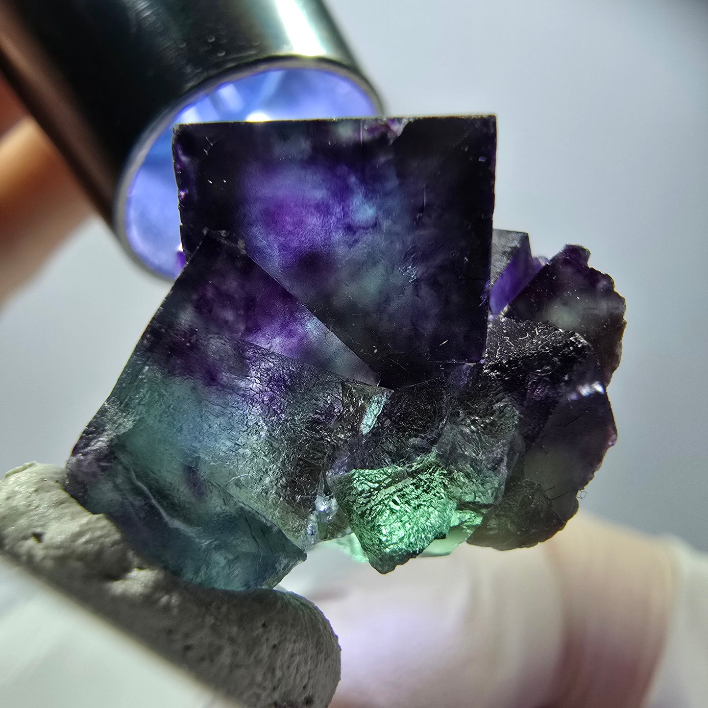 Rare Fluorite Cube Specimen, green purple Okorusu, Namibia 24*21*19mm
