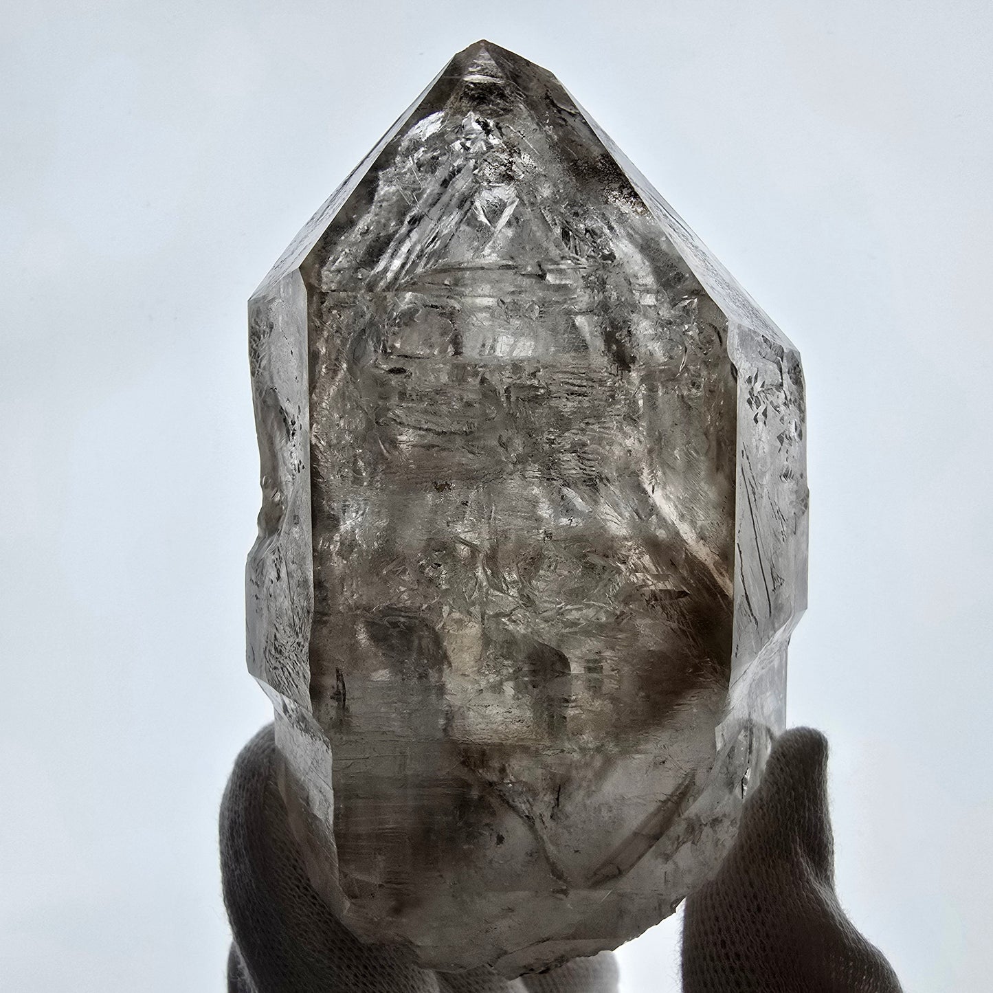 XL Enhydro Window Smoky Quartz Scepter, 2x Bubble (large) Valentine Pocket Namibia 121*67*55mm