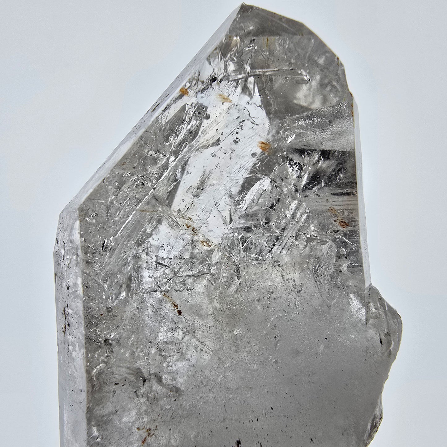 Sceptre DT en quartz fumé squelette Enhydro, 1x pochette Saint-Valentin à bulles, Namibie 60 x 34 x 25 mm