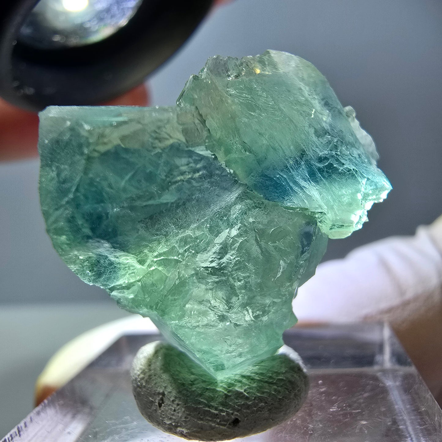 Phantom Fluorit Würfel Stufe, grün parkettiert Okorusu, Namibia 24*23*13mm
