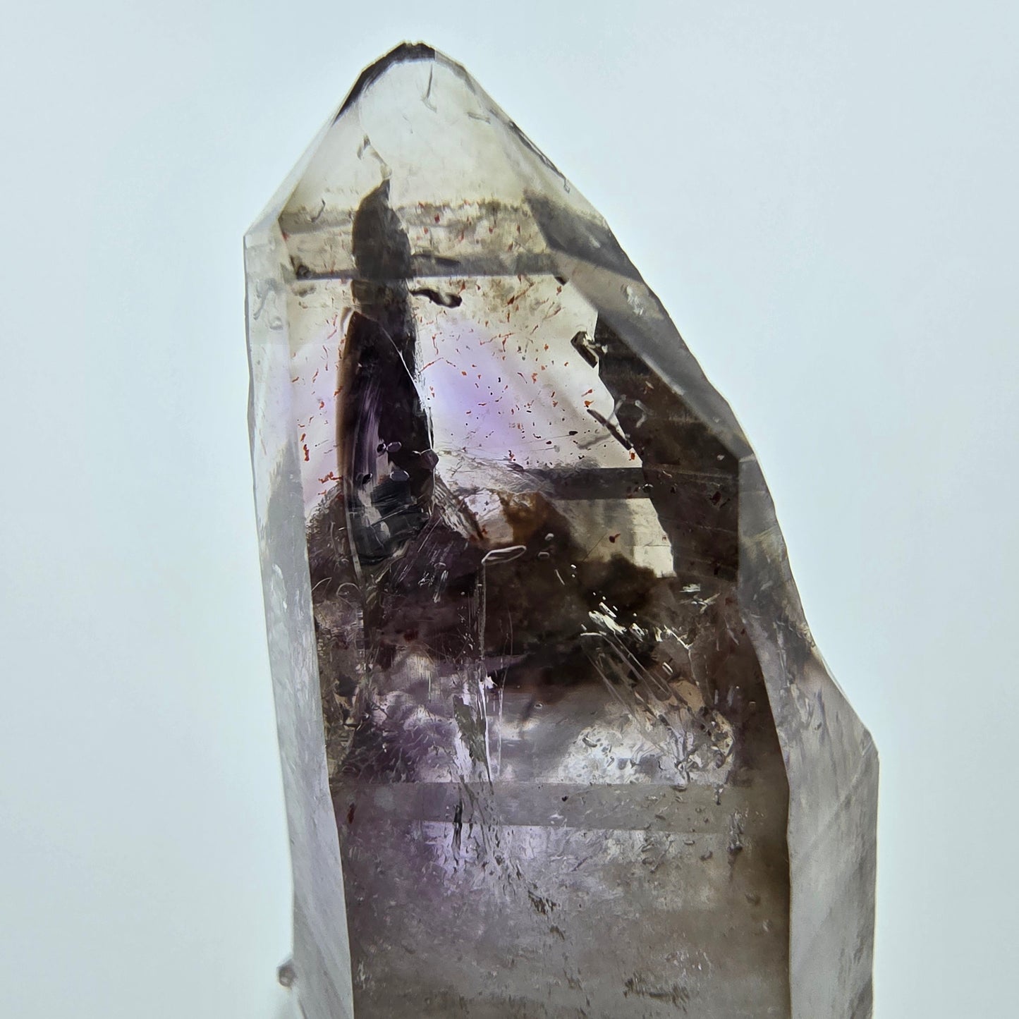 Enhydro Harlekin Amethyst DT Zepter, 1x Blase Goboboseb, Namibia 45*20*17mm