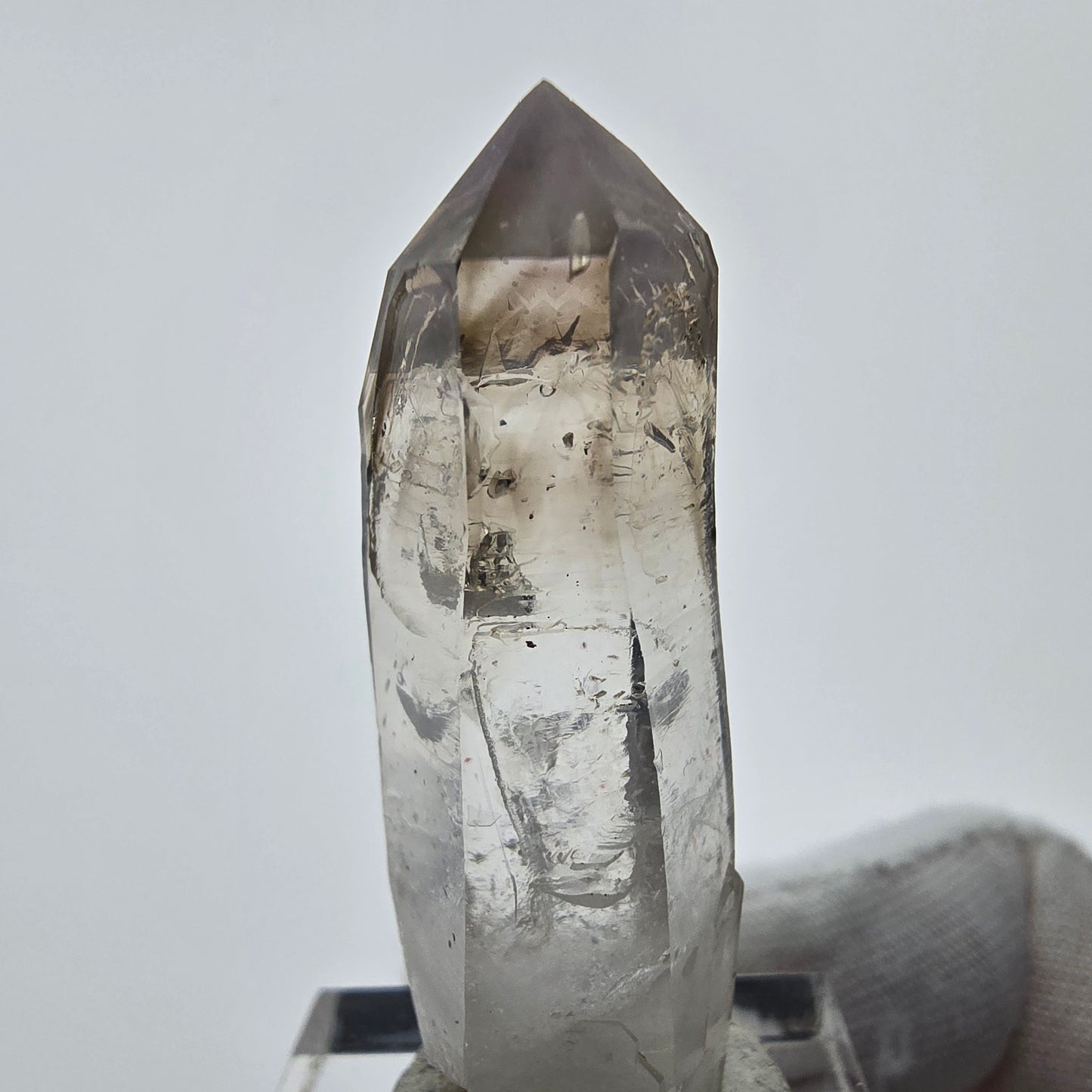 Enhydro Phantom Rauchquarz Zepter Spitze 1x Blase Goboboseb, Namibia 44*13*11mm