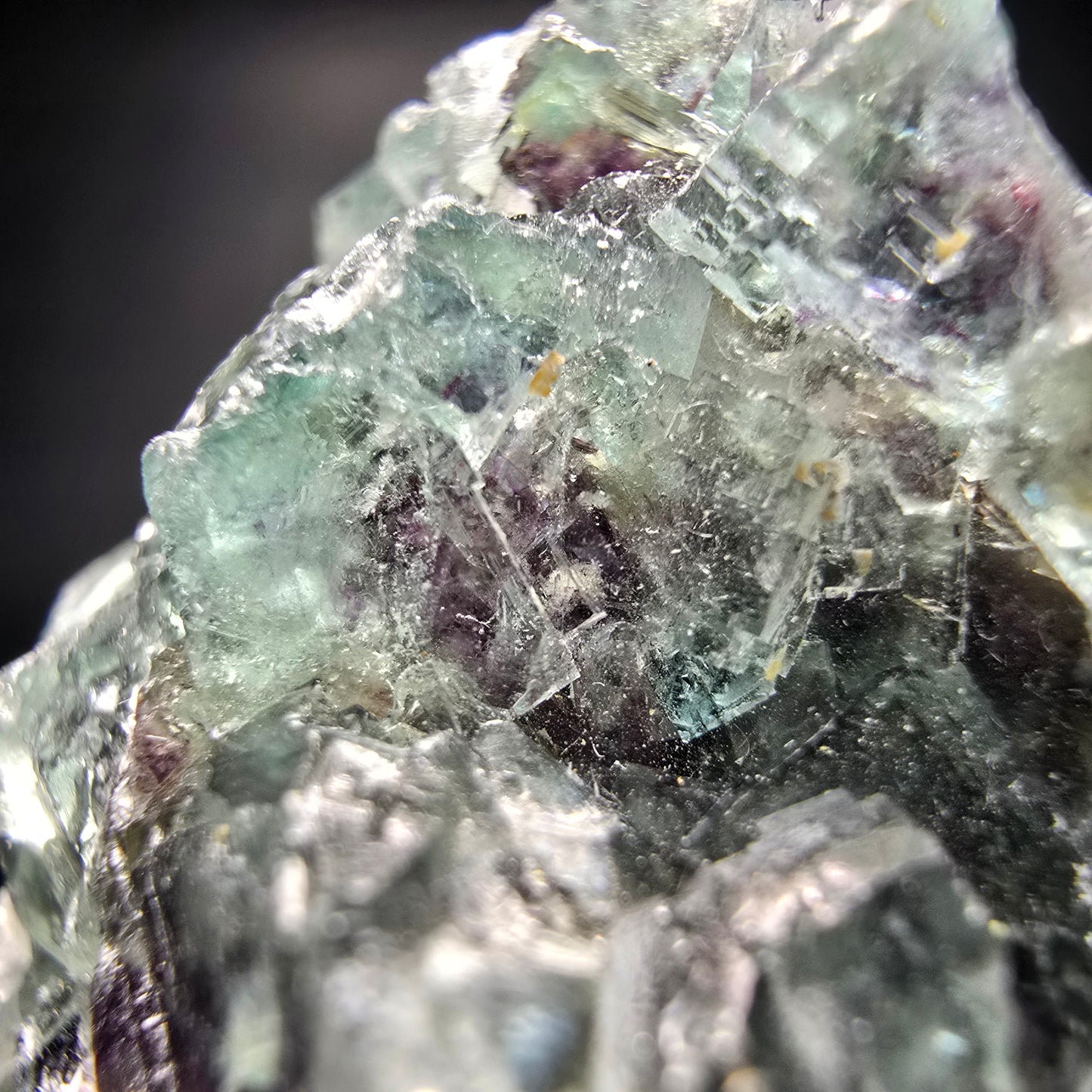 Cube de fluorite fantôme transparent, vert Okorusu, Collection namibie 45x32x32mm
