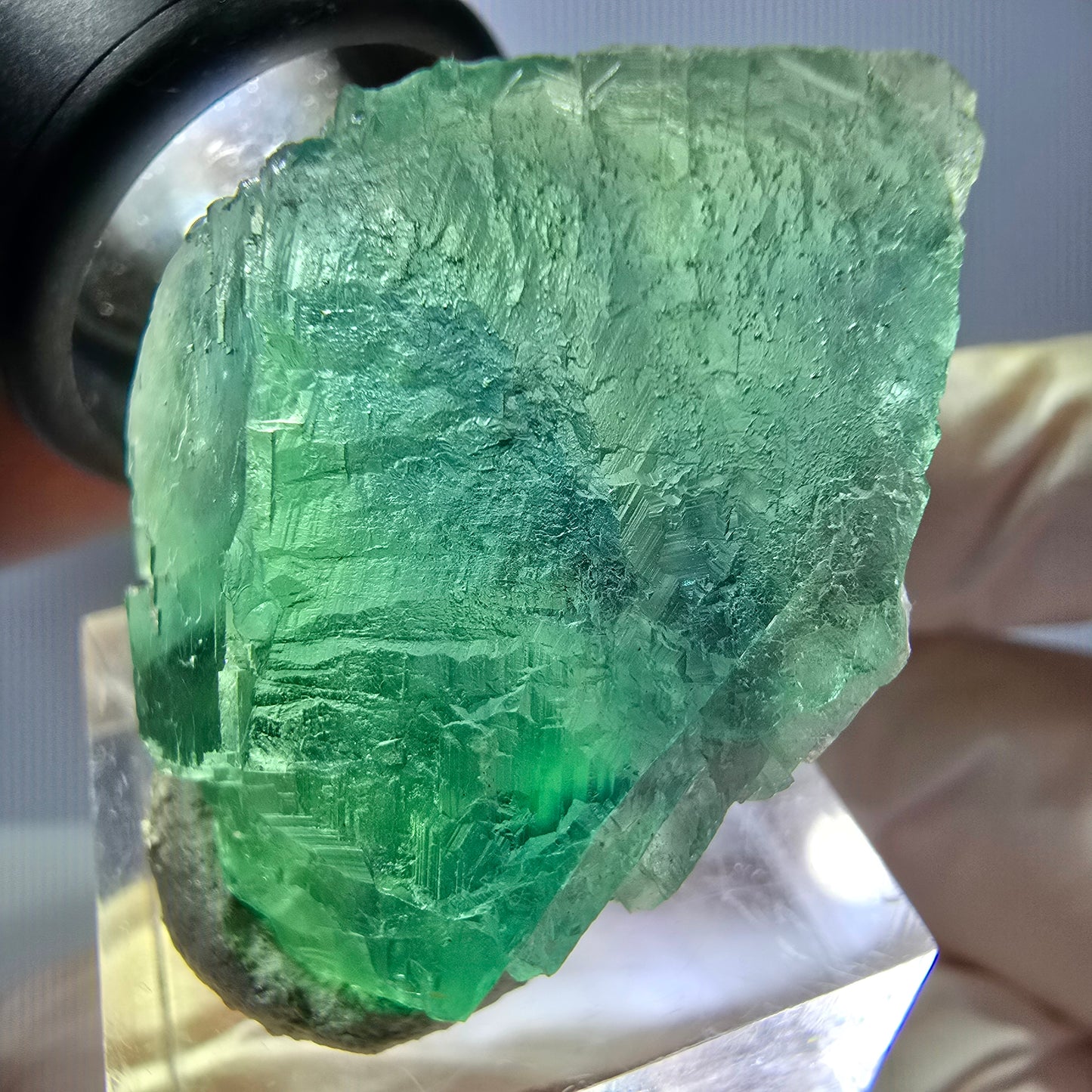 Rare spécimen de cube de fluorite fantôme, vert Okorusu, Namibie 35 x 27 x 20 mm