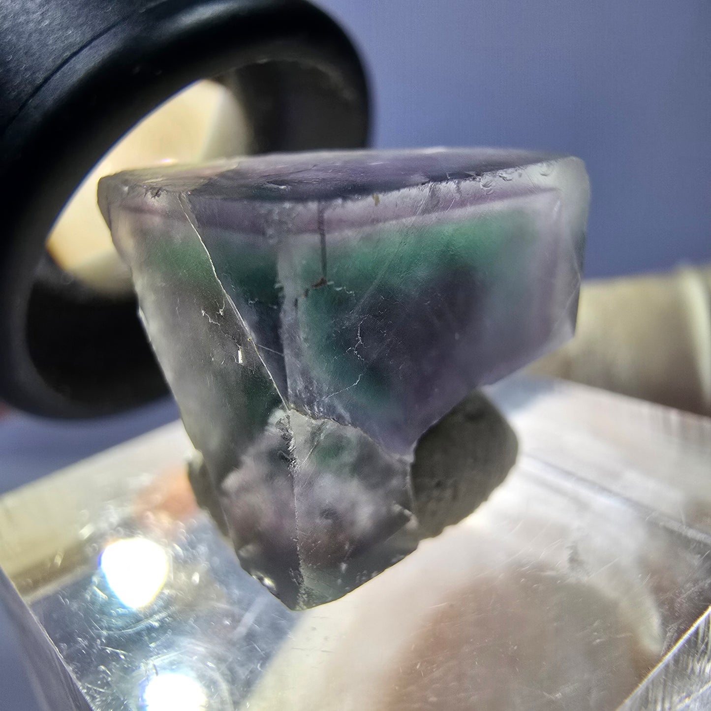 Phantom Fluorit Würfel parkettiert, grün lila Okorusu, Namibia 15*13*13mm