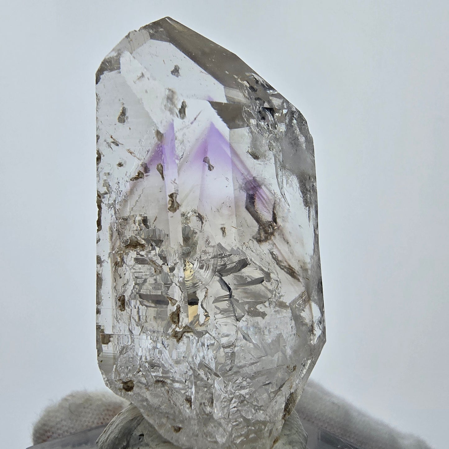 Enhydro Amethyst mit Stilbit 2x Blase Streep Mine Goboboseb Namibia 48*23*18mm