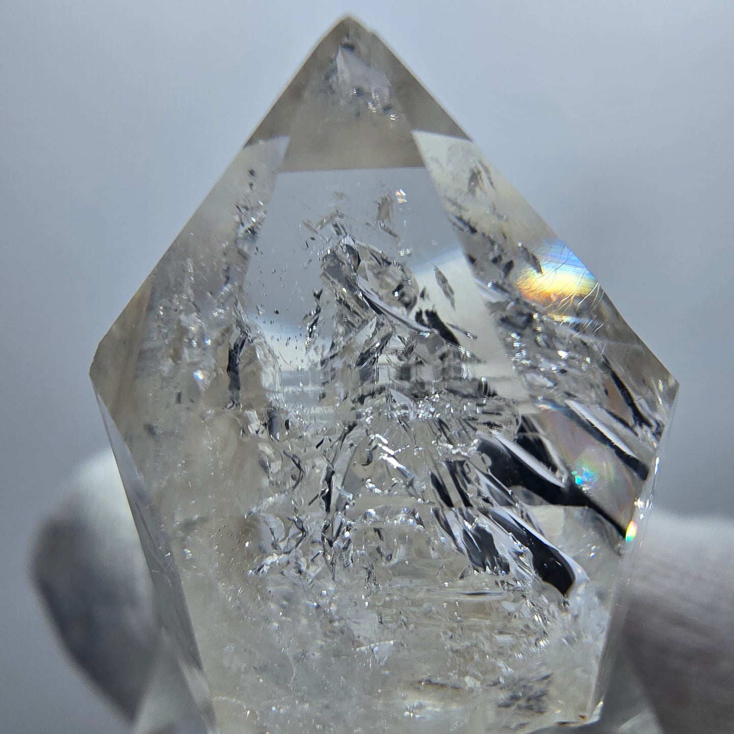 Enhydro Phantom Smoky Quartz Scepter, 1x Bubble Goboboseb, Namibia 35*20*15mm
