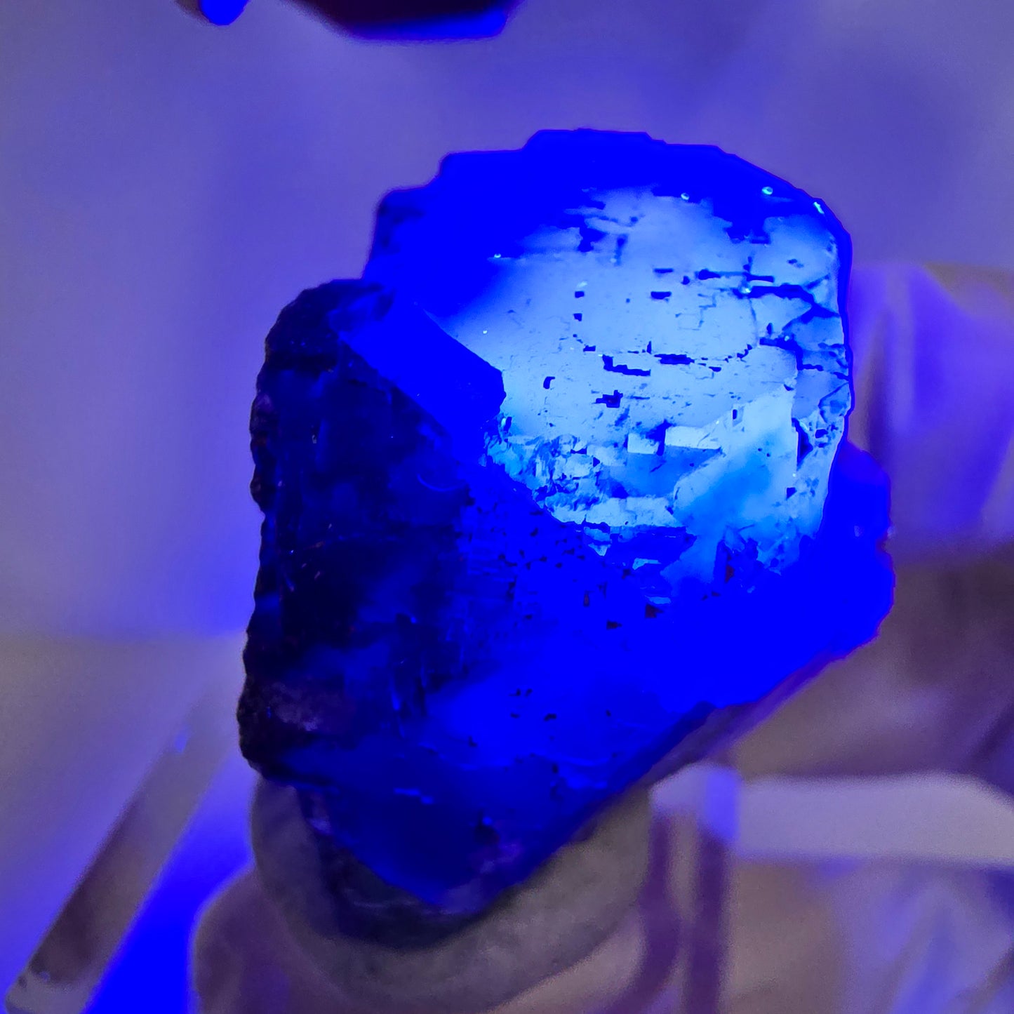 Phantom Fluorit Würfel Stufe, parkettiert, zonal Okorusu, Namibia 28*27*23mm