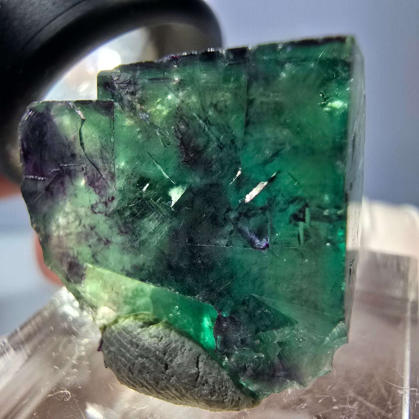Phantom Fluorit Würfel parkettiert, grün lila Okorusu, Namibia 22*20*17mm