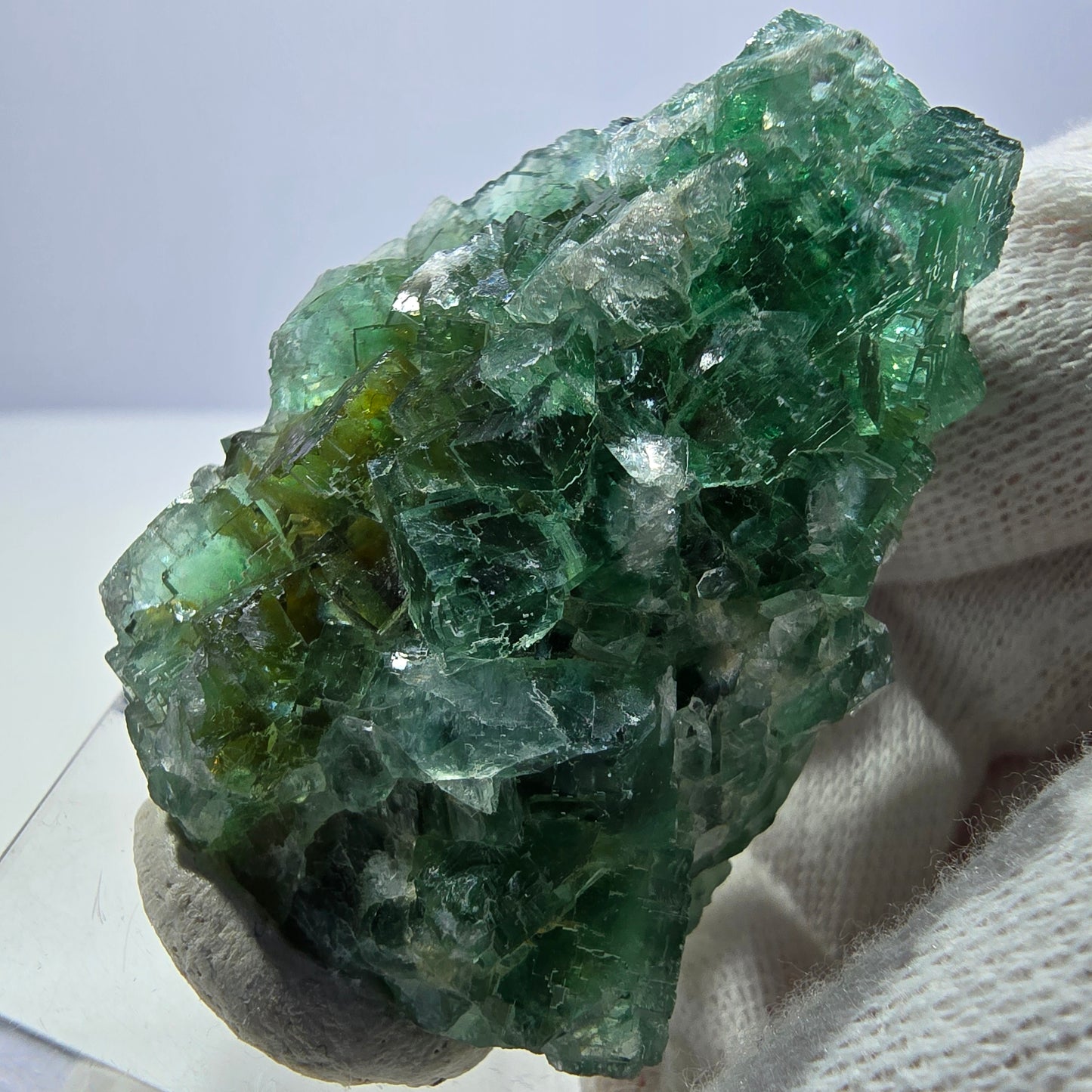 Phantom Fluorite Cube Stepped Green Okorusu, Namibia 49*33*22mm