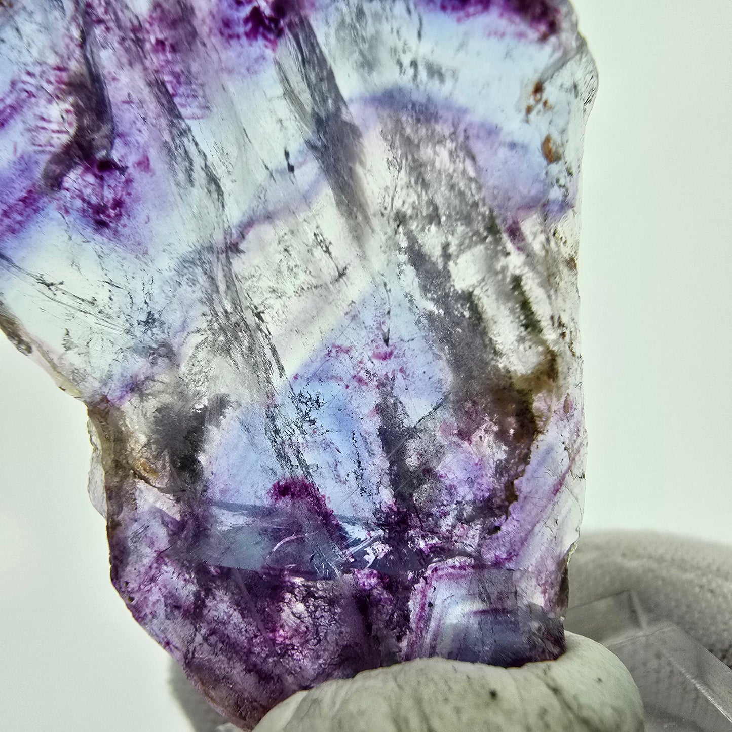 Seltene Phantom Fluorit Scheibe lila blau Okorusu, Namibia 52*32*5mm Sammlung