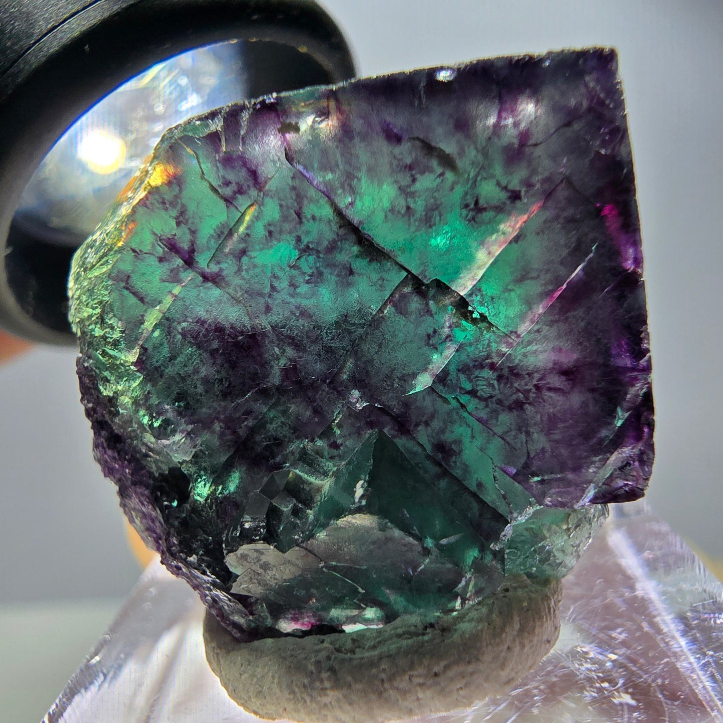 Rare Fluorite Cube Specimen, green purple Okorusu, Namibia 26*24*18mm