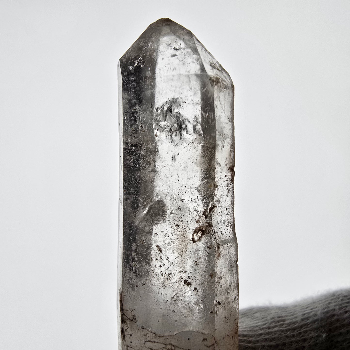 Enhydro Skeleton Smoky Quartz DT Scepter, 1x Bubble Valentine Pocket, Namibia 77*15*12mm
