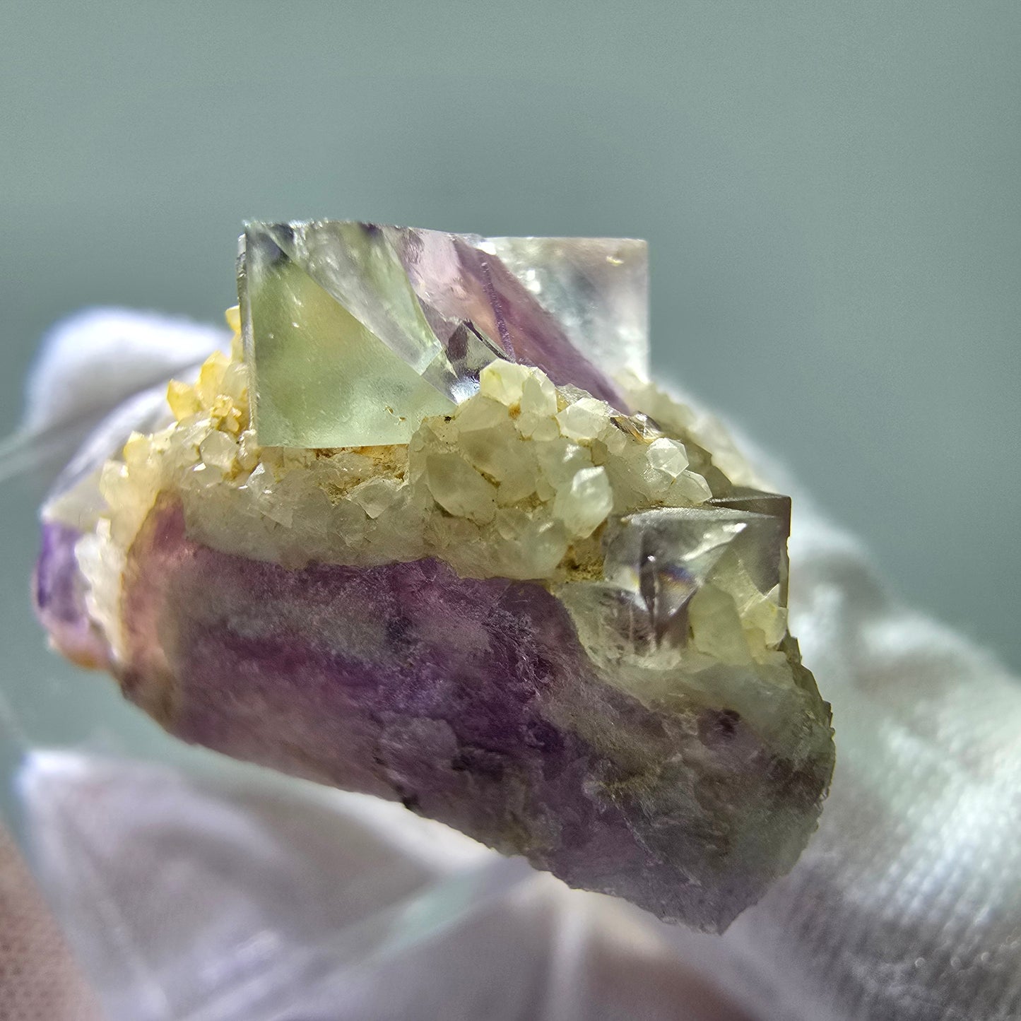 Cubes de fluorite fantôme UV rares, qualité quartz Brandberg, Namibie 30*16*17mm