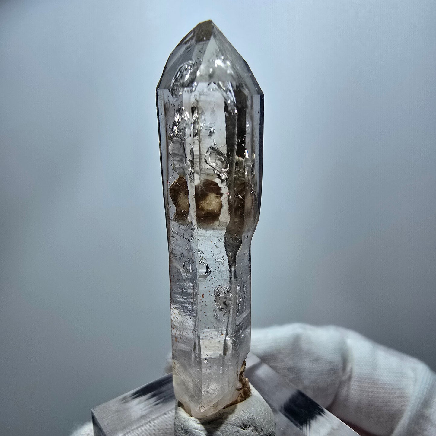 Seltener Phantom Rauchquarz Zepter Kristall Goboboseb, Namibia 53*13*9mm