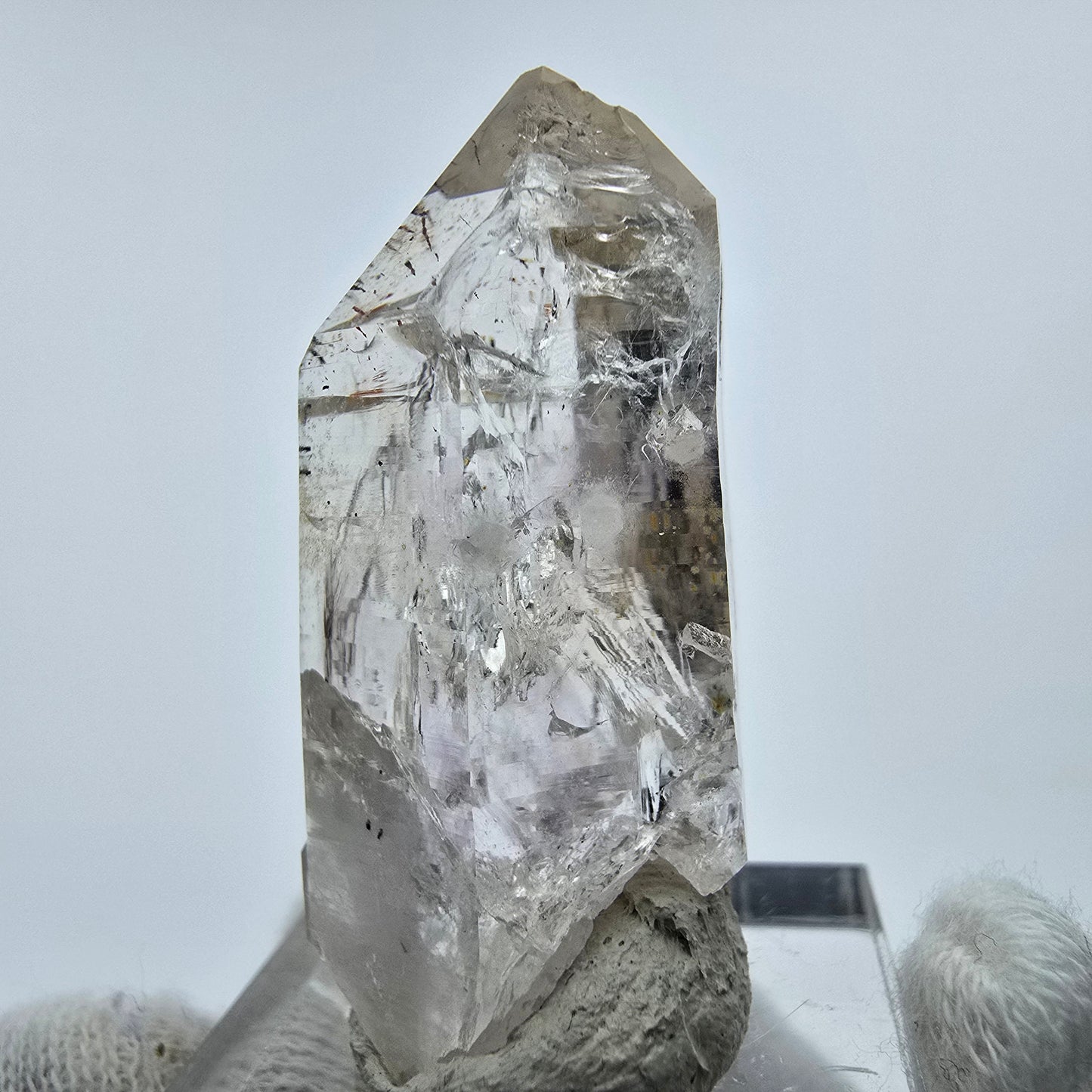 Harlekin Phantom Quarz Kristall Streep Mine, Goboboseb, Namibia 39*18*16mm