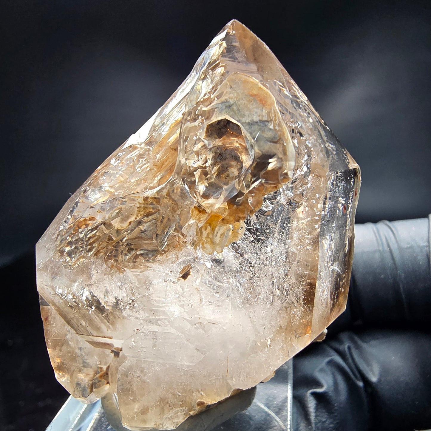 Enhydro Phantom Rauchquarz Zepter Fenster Quarz Goboboseb, Namibia 47*39*22mm