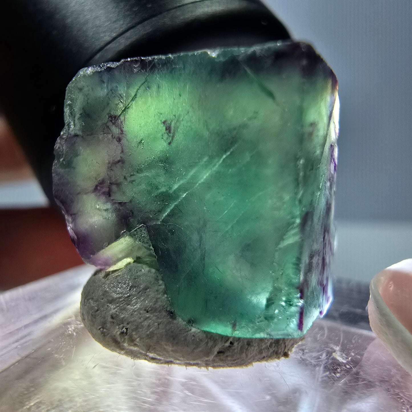 Phantom Fluorit Würfel parkettiert, grün lila Okorusu, Namibia 15*15*12mm