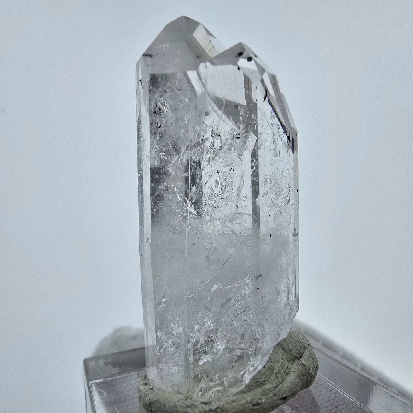 Klarer Phantom Hämatit Quarz Kristall Streep Mine, Goboboseb, Namibia 40*17*14mm