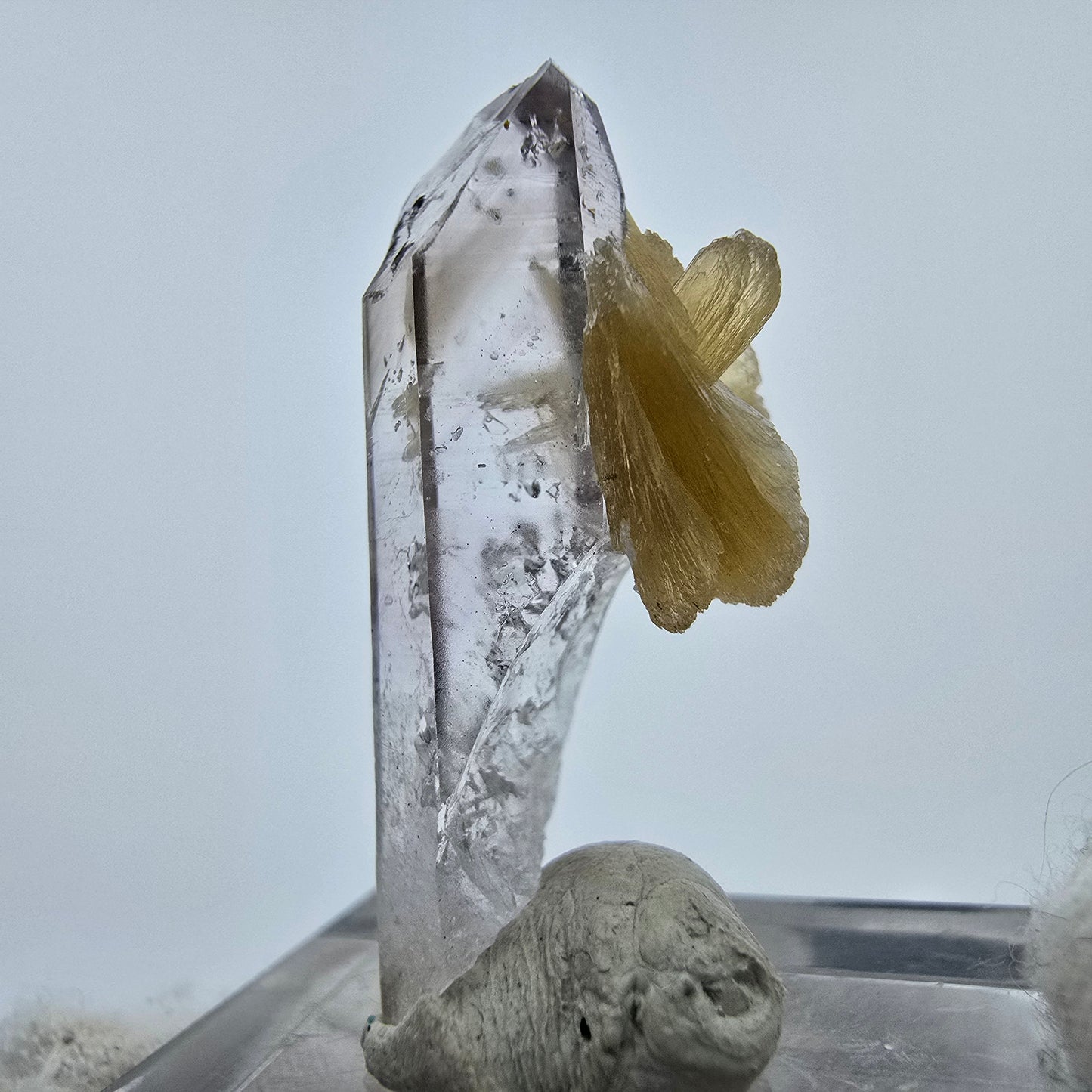 Phantom Amethyst Kristall mit Stilbit Goboboseb, Namibia 32*14*13mm Sammlung