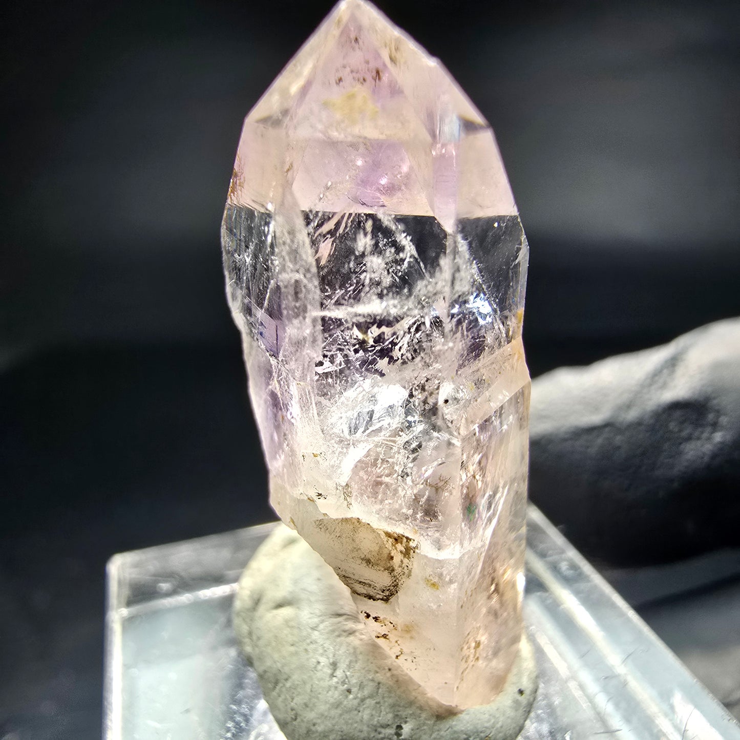 Klare Phantom Amethyst Zepter Spitze Goboboseb Namibia 31*13*12mm Sammlung