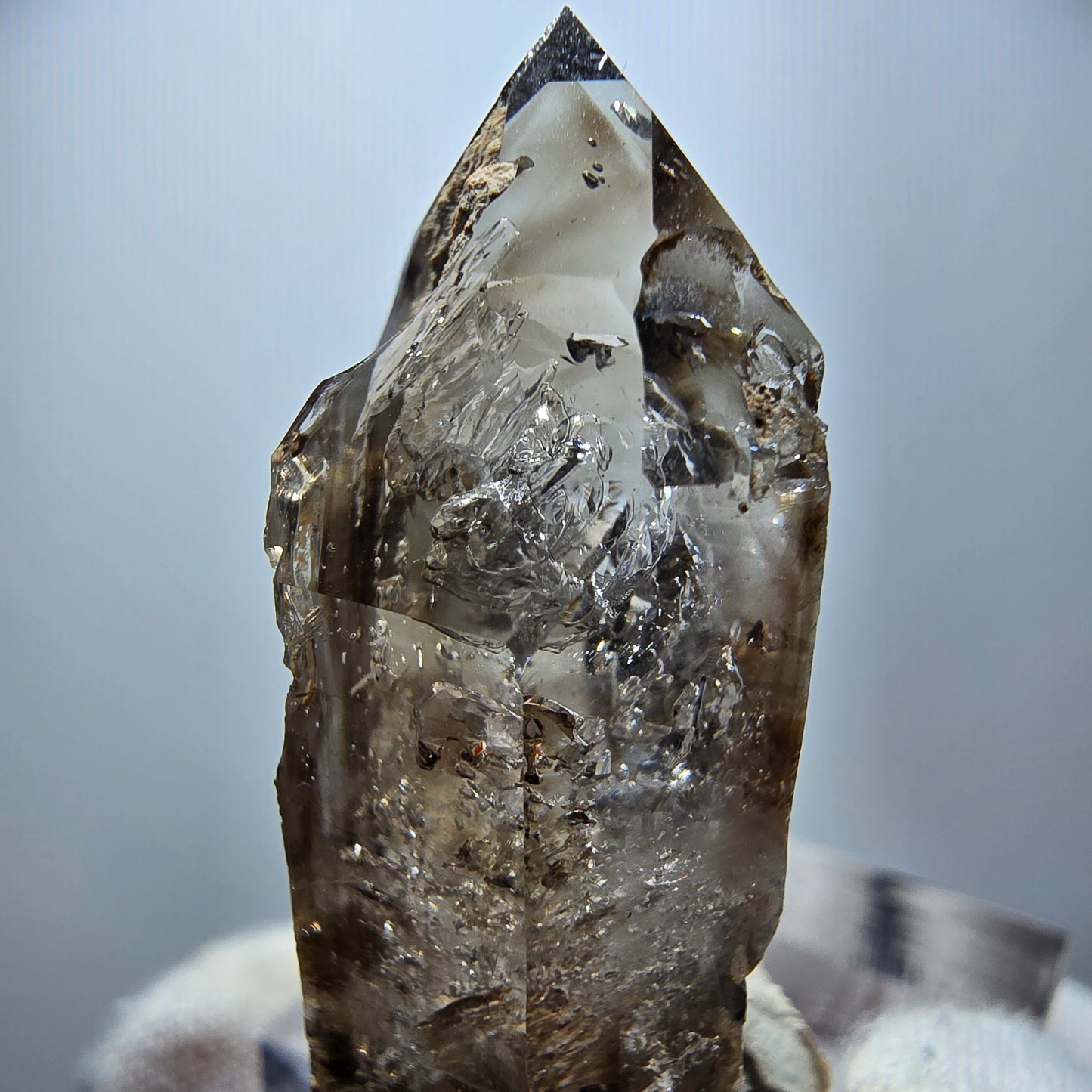 Klare Phantom Rauchquarz DT Zepter Kristall Goboboseb, Namibia 48*16*14mm