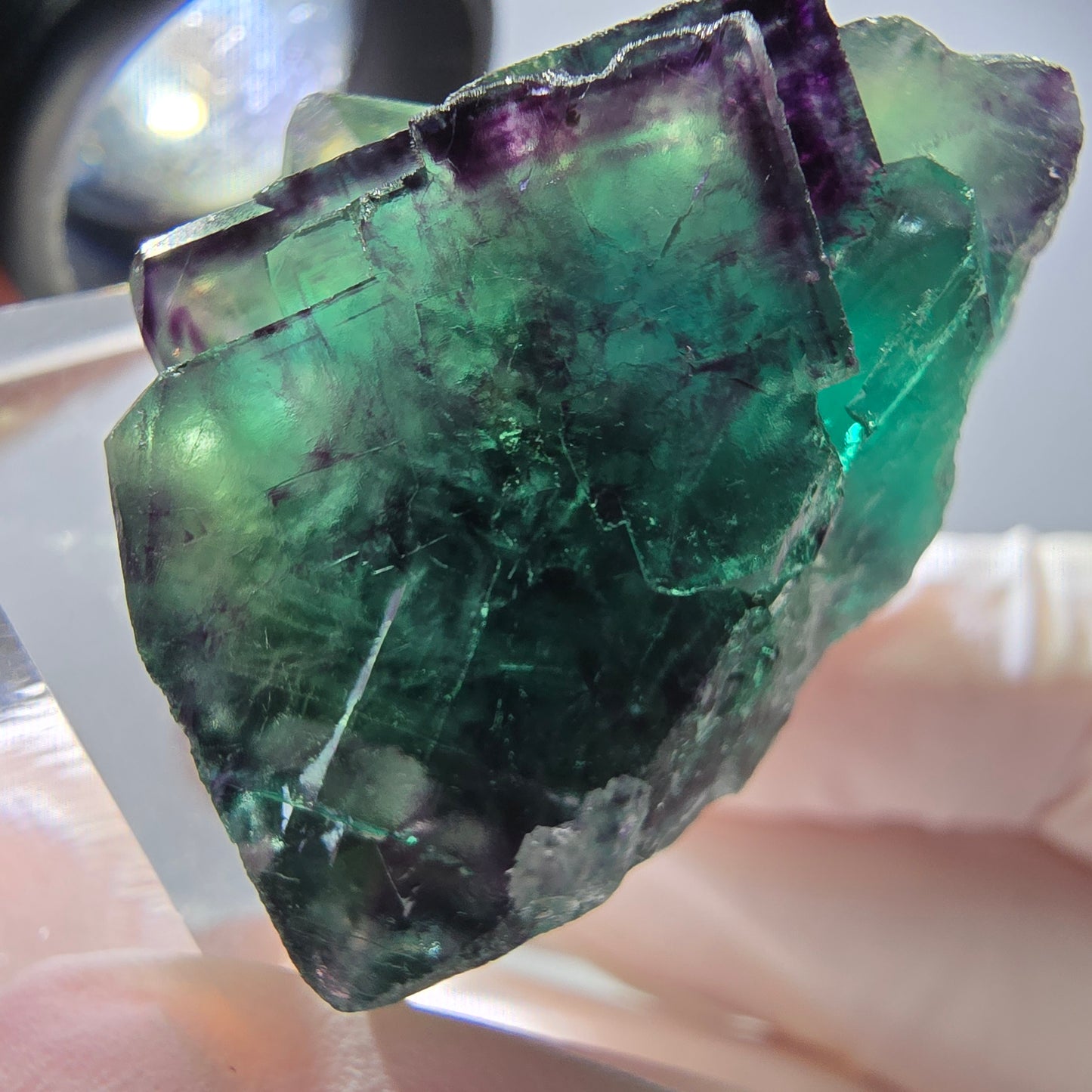 Rare Fluorite Cube Specimen, green purple Okorusu, Namibia 31*28*27mm