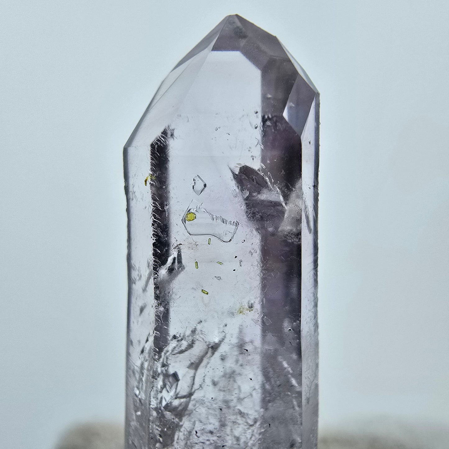 Cristal d'améthyste fantôme Enhydro 1x Bubble Goboboseb, Namibie 36*10*7mm Collection