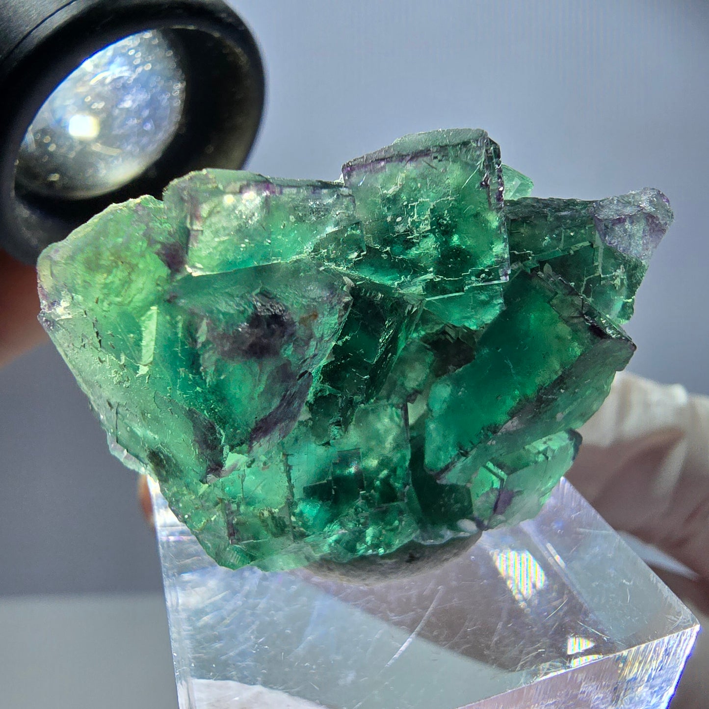 Rare Fluorite Cube Specimen, green purple Okorusu, Namibia 37*25*13mm