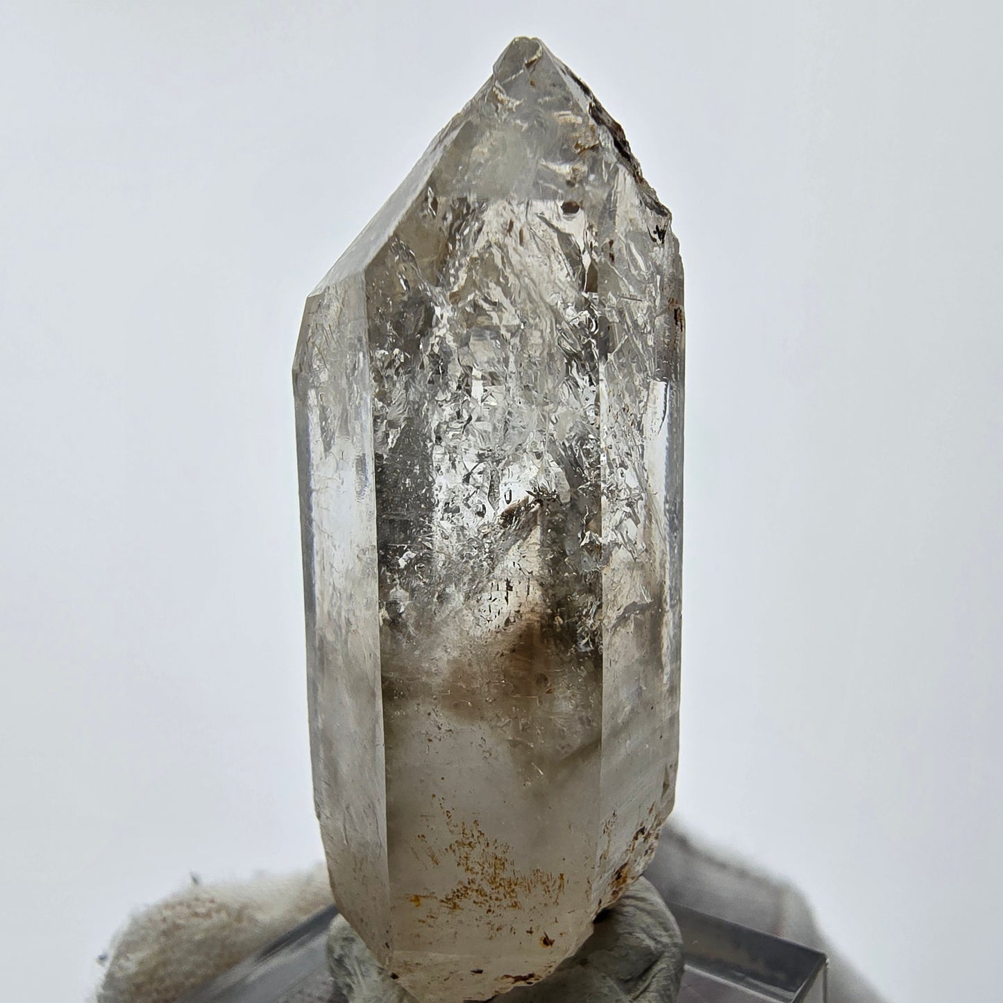 Enhydro Phantom Smoky Quartz Point 3x Bubble Goboboseb, Namibie 50*21*19mm