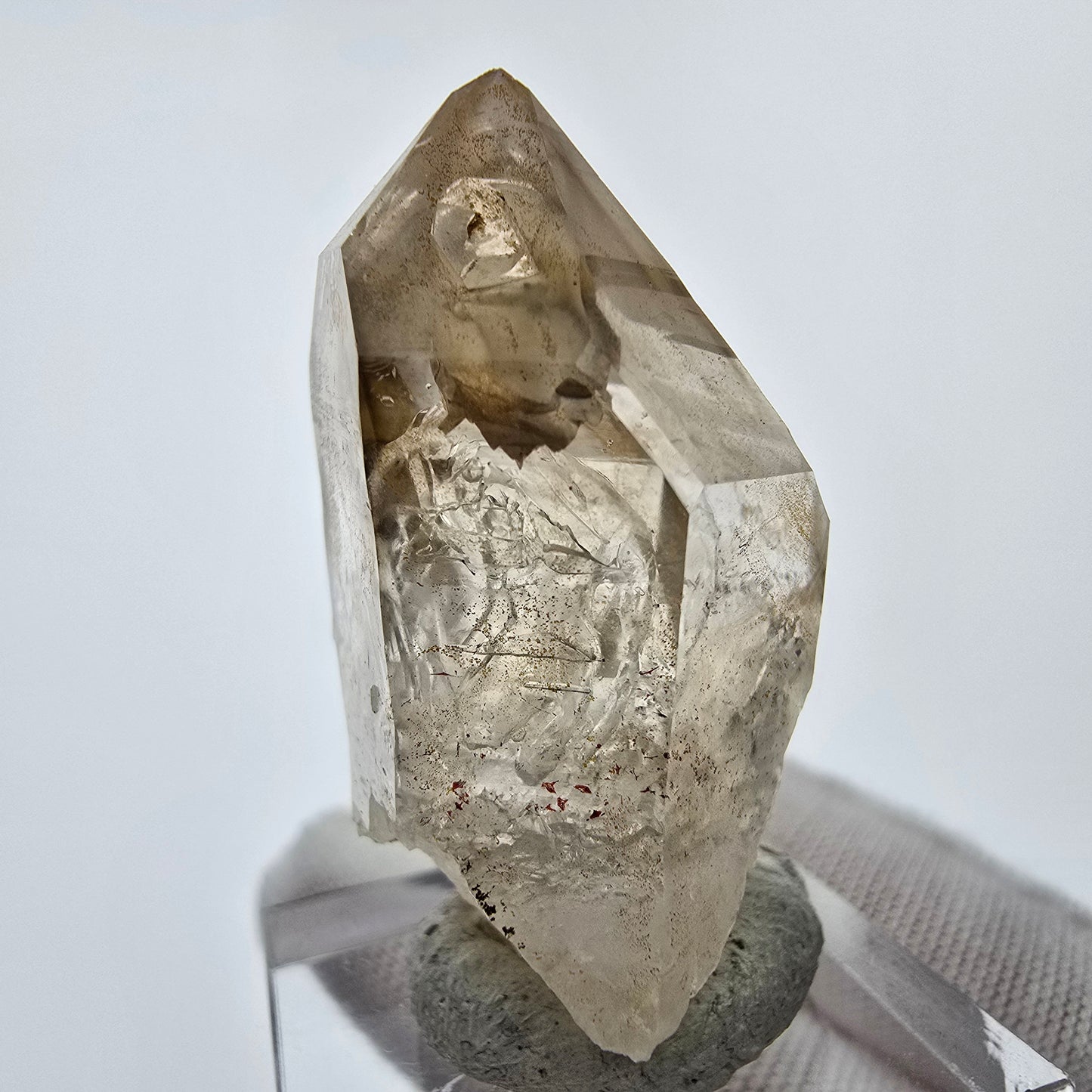 Enhydro Phantom Smoky Quartz Point 4x Bubble Goboboseb Namibie 41*25*19mm Collection