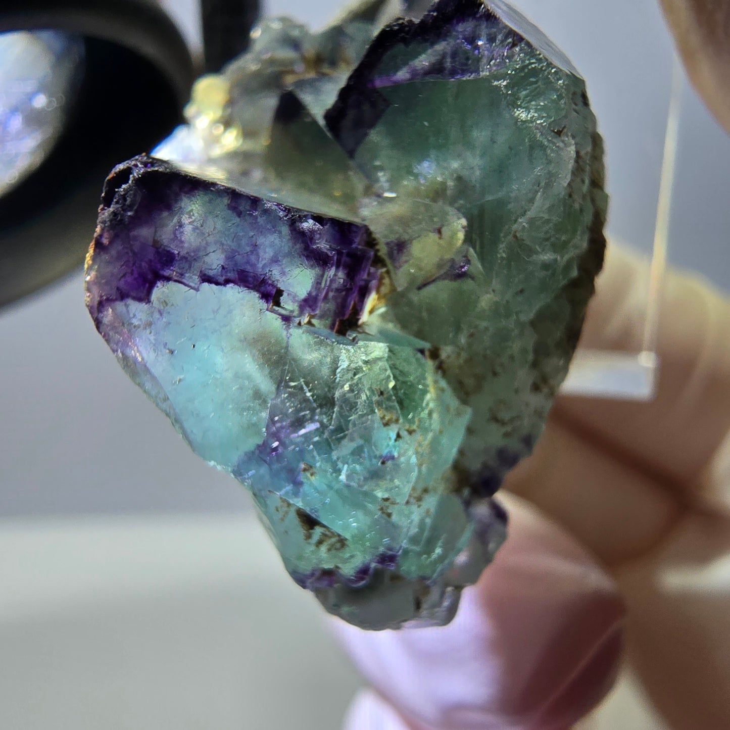 Phantom Fluorit Würfel Stufe, parkettiert, zonal Okorusu, Namibia 28*24*18mm