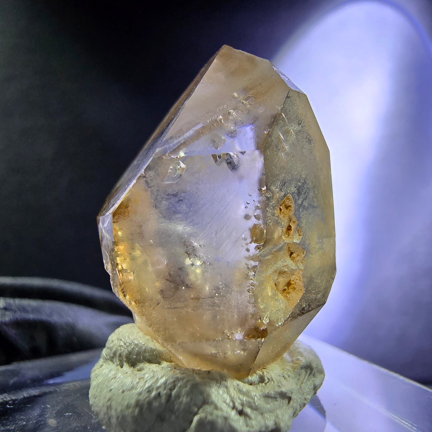 Klarer Rauchquarz, Zepter Quarz Doppelender 22*16*16mm aus Goboboseb Namibia